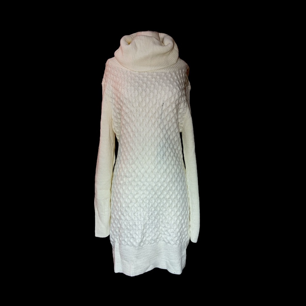 VENUS | COWL-NECK LONG SLEEVE KNIT DRESS